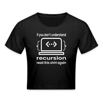 Softwareentwickler Programmierer Geschenk - Frauen Cropped T-Shirt - Schwarz - Vorne - Marisol (170cm)