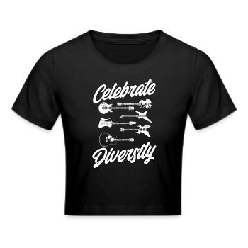 Celebrate Diversity - Cropped T-Shirt - black - Front - Marisol (170cm)