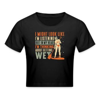 SUP Paddle Board Paddleboarding - Frauen Cropped T-Shirt - Schwarz - Vorne - Marisol (170cm)