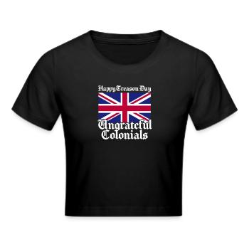 United Kingdom UK England Great Britain Gift - Cropped T-Shirt - black - Front - Marisol (170cm)