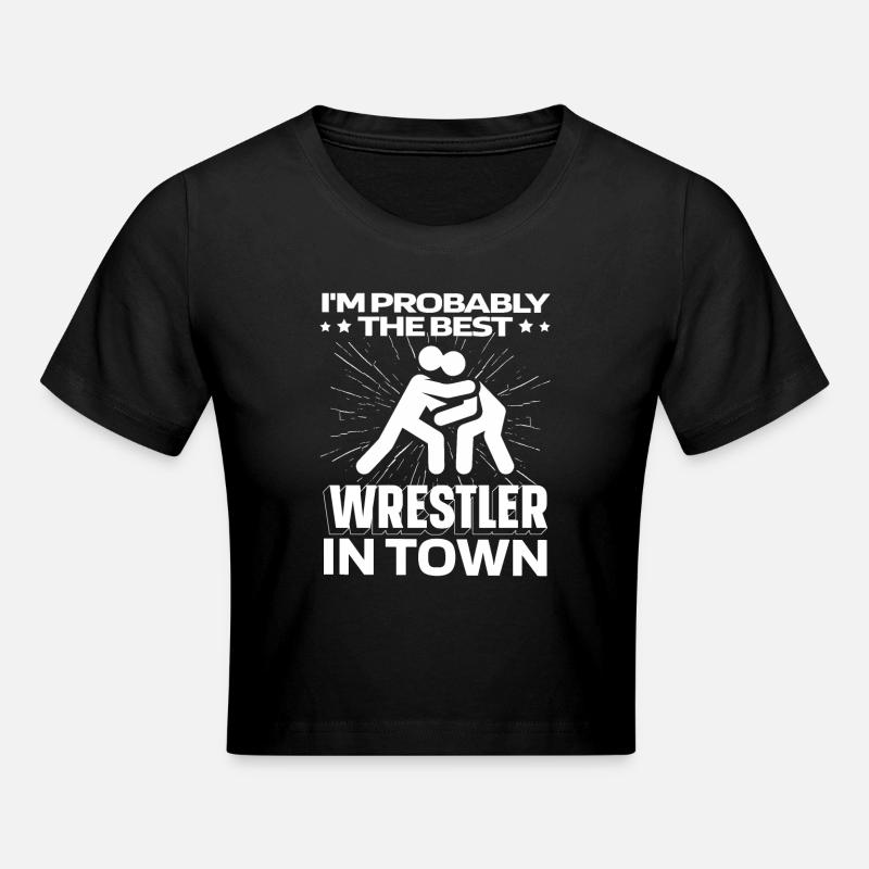 Lutteur Funny - Crop top - noir