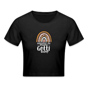Patin - Frauen Cropped T-Shirt - Schwarz - Vorne - Marisol (170cm)