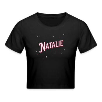 Le prénom de Natalie personnalisé - Crop top - noir - Devant - Marisol (170cm)