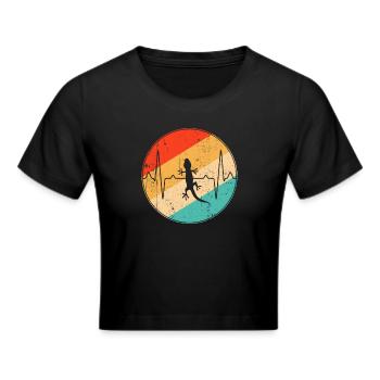 Lézard Rétro Heartbeat - Crop top - noir - Devant - Marisol (170cm)