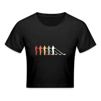 Musikinstrument Alphorn Schweizer Musikant Schweiz - Frauen Cropped T-Shirt - Schwarz - Vorne - Marisol (170cm)