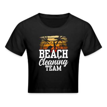 Équipe de nettoyage de plage Nettoyage de plage Plage - Crop top - noir - Devant - Marisol (170cm)