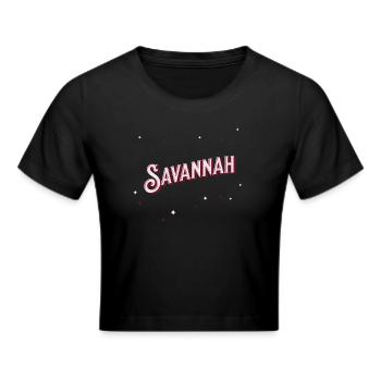 Savannah name personalized - Cropped T-Shirt - black - Front - Marisol (170cm)