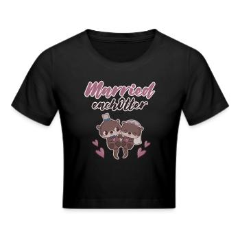 Married Eachotter - Cropped T-Shirt - black - Front - Marisol (170cm)
