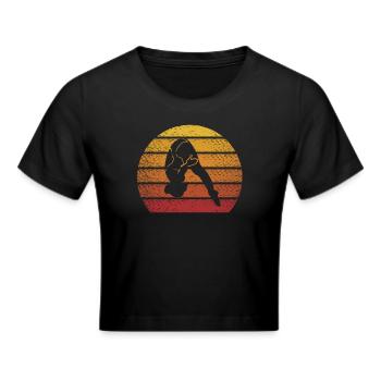 Diving Divers - Cropped T-Shirt - black - Front - Marisol (170cm)
