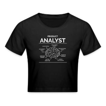 Produkt Analyst - Frauen Cropped T-Shirt - Schwarz - Vorne - Marisol (170cm)