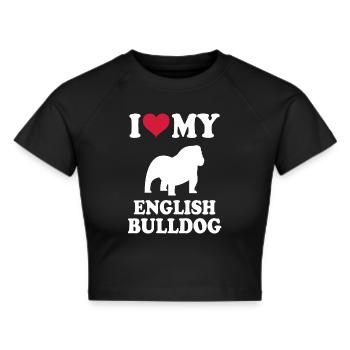 Deutsch Bulldog Dog Dog Propriétaire - Crop top - noir - Devant - Marisol (170cm)
