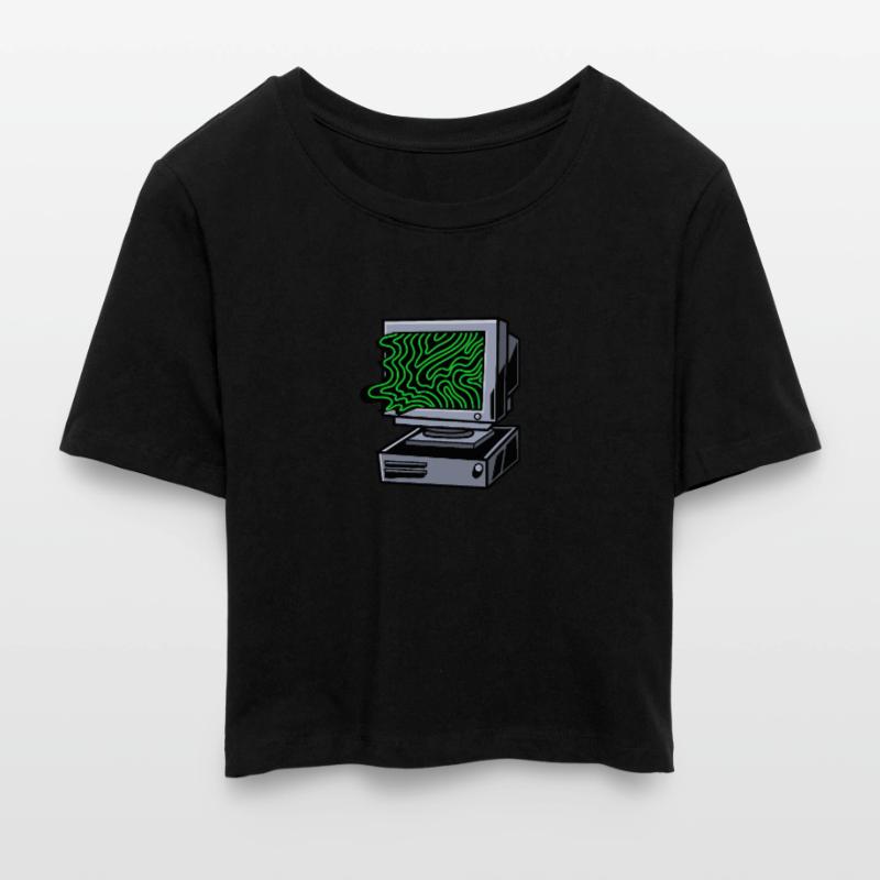 Developer Coder Programmer Cropped T-Shirt
