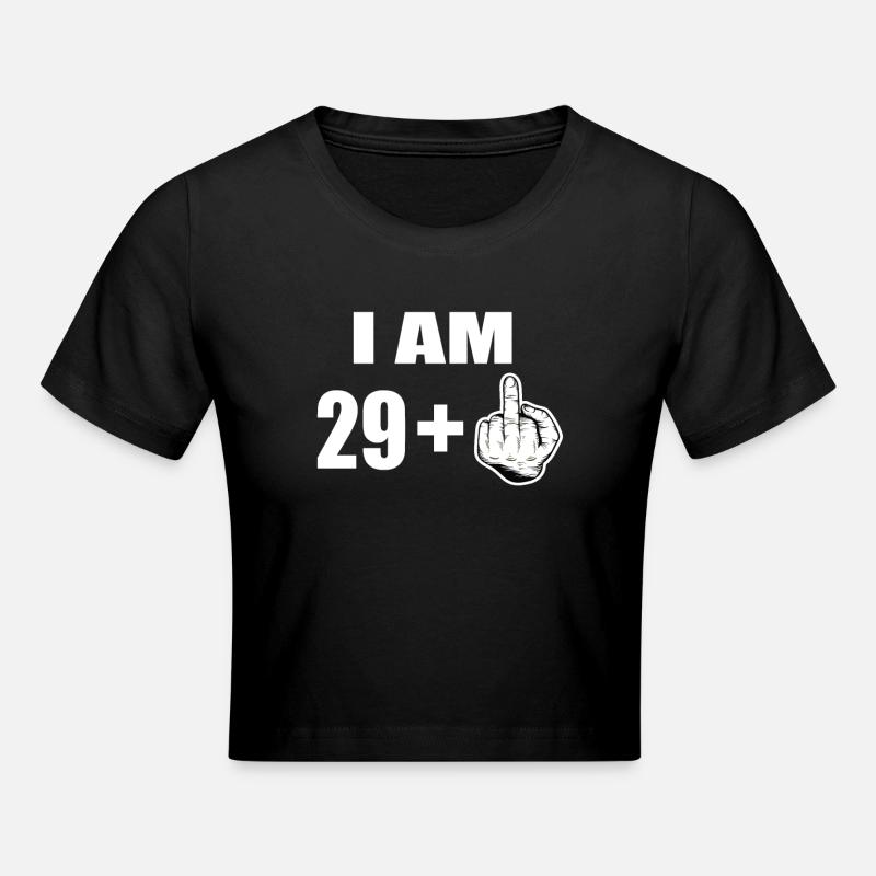 30th birthday - Cropped T-Shirt - black
