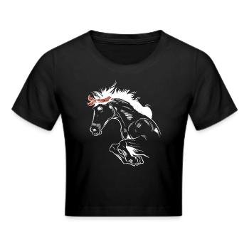 Équitation Sport équestre - Crop top - noir - Devant - Marisol (170cm)
