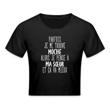 parfois je me trouve moche - Crop top - noir - Devant - Marisol (170cm)