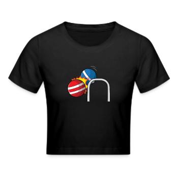 Croquet - Cropped T-Shirt - black - Front - Marisol (170cm)