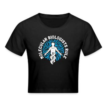 Biologie Biologe DNA Molekularbiologe - Frauen Cropped T-Shirt - Schwarz - Vorne - Marisol (170cm)