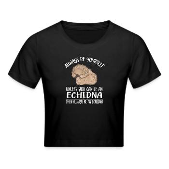 Ameisenigel - Frauen Cropped T-Shirt - Schwarz - Vorne - Marisol (170cm)