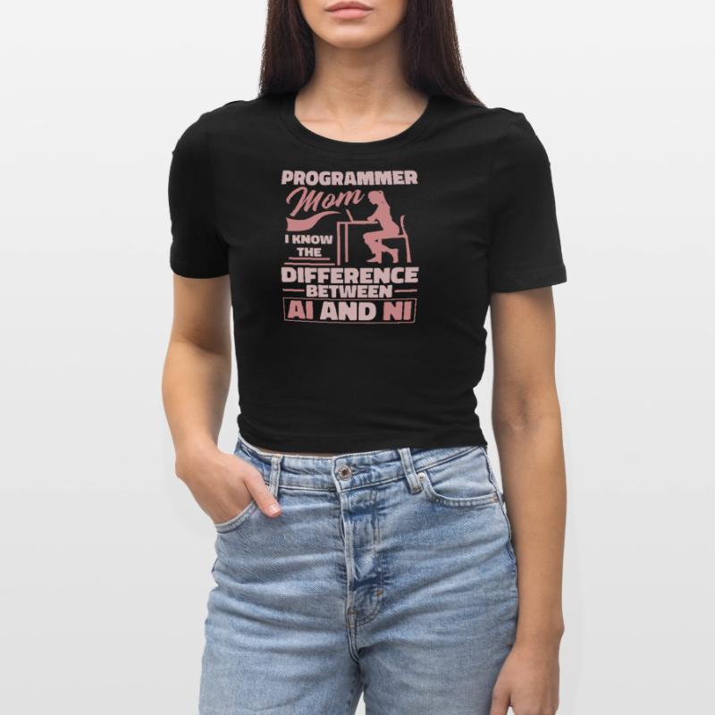 Développeur Coder Programmeur Mama Crop top