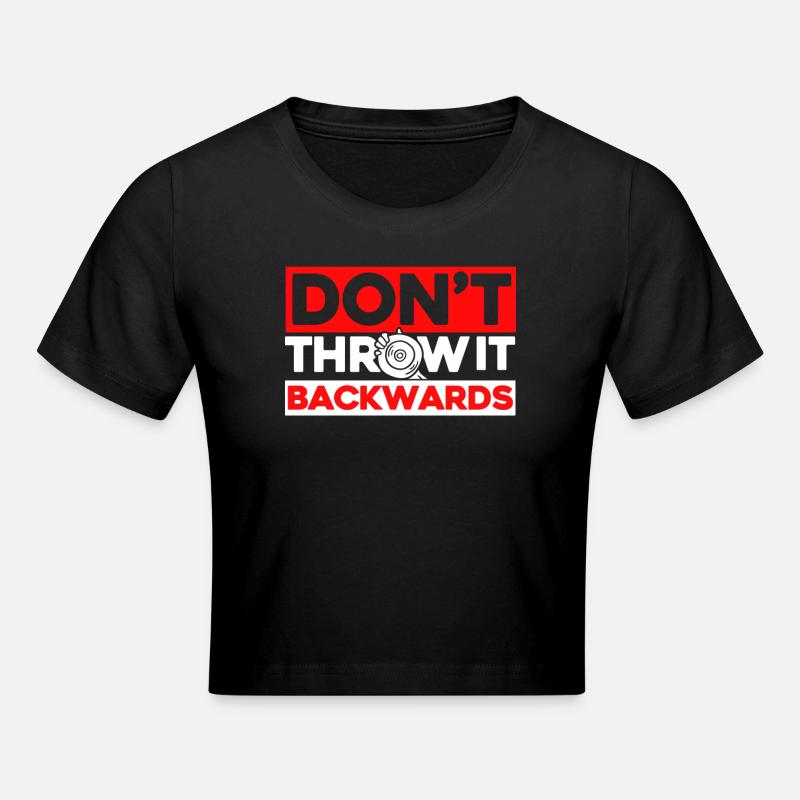 Discus Throw Discus Thrower Gift - Cropped T-Shirt - black