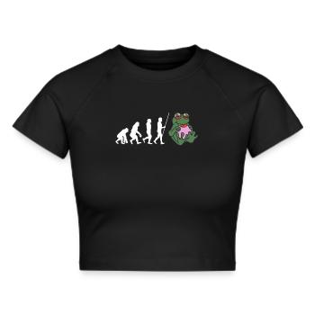 Psychedelic Research Volunteer - Frauen Cropped T-Shirt - Schwarz - Vorne - Marisol (170cm)
