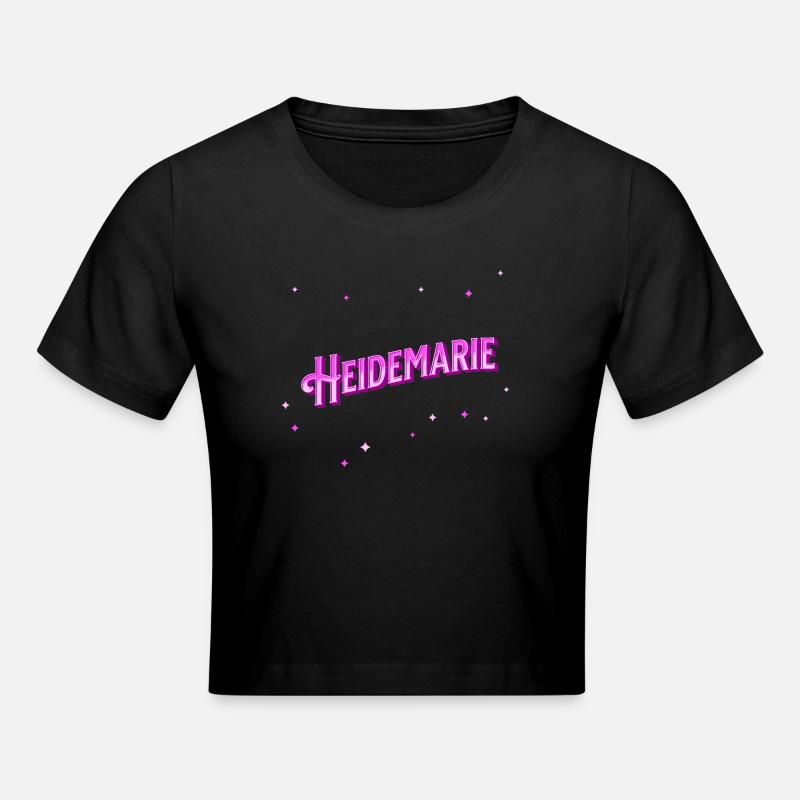 Heidemarie name personalized - Cropped T-Shirt - black