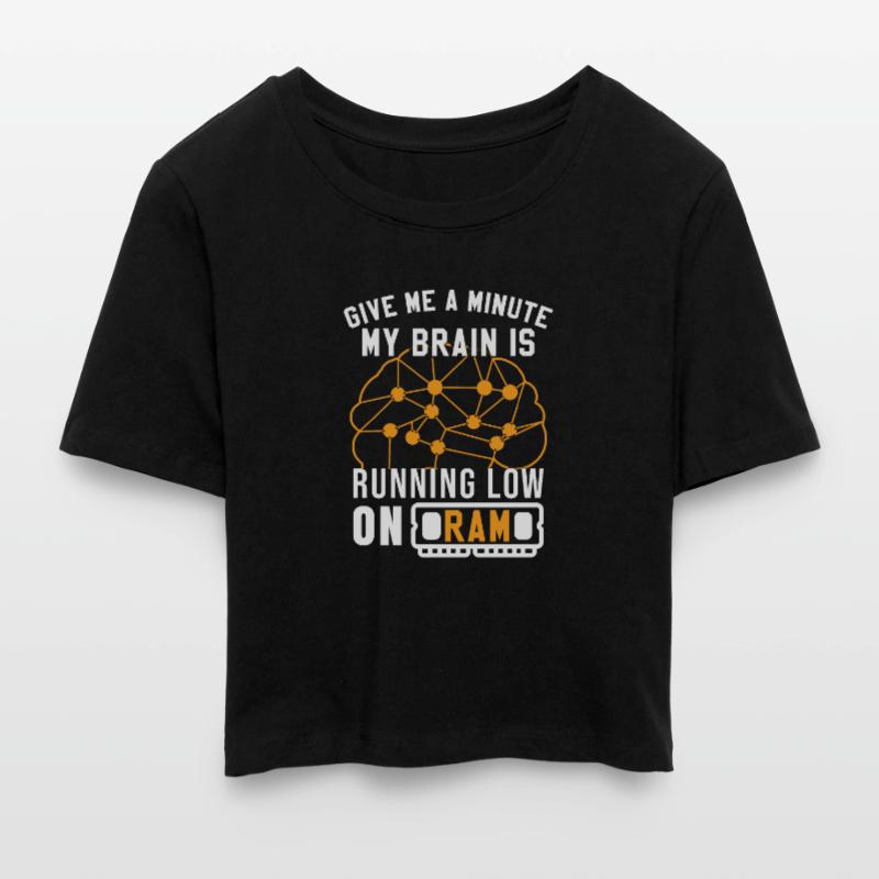 Funny Software Developer Coding Programming Cropped T-Shirt