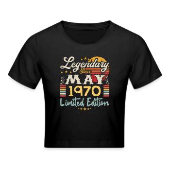 Legendär seit Mai 1970 Limited Edition - Frauen Cropped T-Shirt - Schwarz - Vorne - Marisol (170cm)