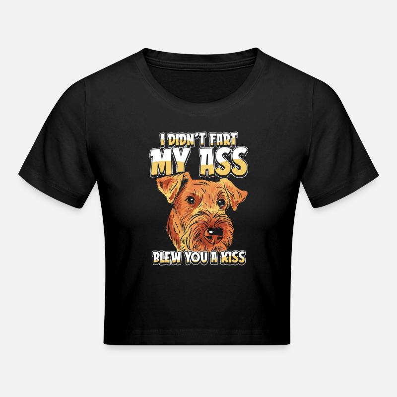 Airedale Terrier Drôle - Crop top - noir