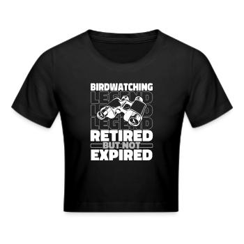 Vogelbeobachter Im Ruhestand - Frauen Cropped T-Shirt - Schwarz - Vorne - Marisol (170cm)