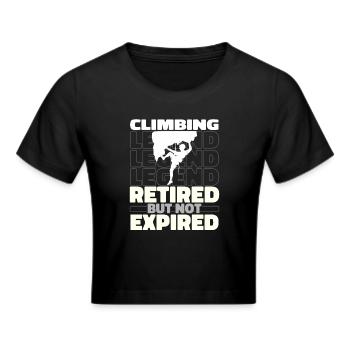 Klettern Kletterer Im Ruhestand - Frauen Cropped T-Shirt - Schwarz - Vorne - Marisol (170cm)