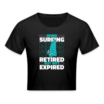 Windsurfen Windsurfer Im Ruhestand - Frauen Cropped T-Shirt - Schwarz - Vorne - Marisol (170cm)