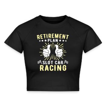 Slot Car Slotrace - Frauen Cropped T-Shirt - Schwarz - Vorne - Marisol (170cm)