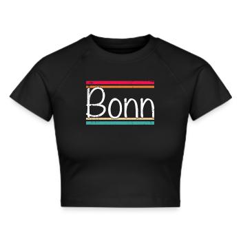 Bonn - Cropped T-Shirt - black - Front - Marisol (170cm)