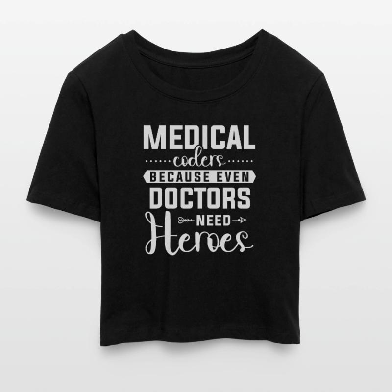 Medical Encoder Medical Programmer Cropped T-Shirt
