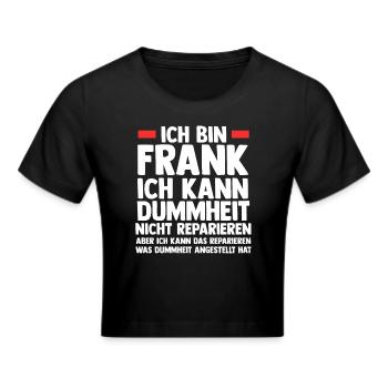Frank - Frauen Cropped T-Shirt - Schwarz - Vorne - Marisol (170cm)