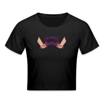 Karate - Cropped T-Shirt - black - Front - Marisol (170cm)