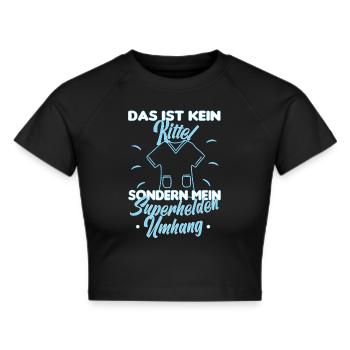 Arzthelferin MFA Krankenschwester Pflegekraft crna - Frauen Cropped T-Shirt - Schwarz - Vorne - Marisol (170cm)