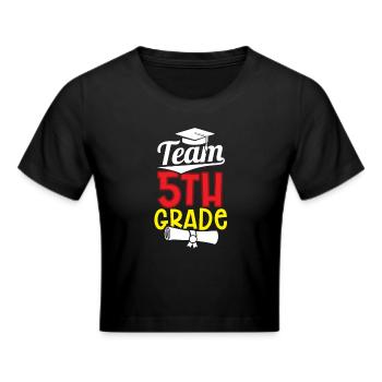 Équipe 5 classe école cinquième année cinquième année - Crop top - noir - Devant - Marisol (170cm)