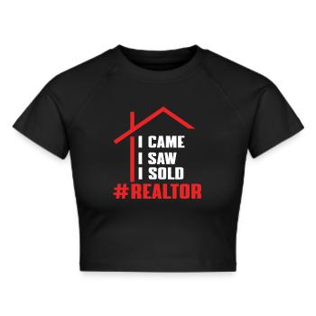 Agent immobilier - Crop top - noir - Devant - Marisol (170cm)
