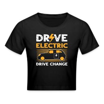 Erneuerbare Energie Erneuerbare Energie Big Fan - Frauen Cropped T-Shirt - Schwarz - Vorne - Marisol (170cm)