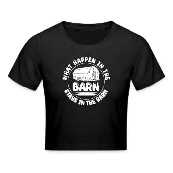 Lustiges Scheunenbesitzer Design - Frauen Cropped T-Shirt - Schwarz - Vorne - Marisol (170cm)