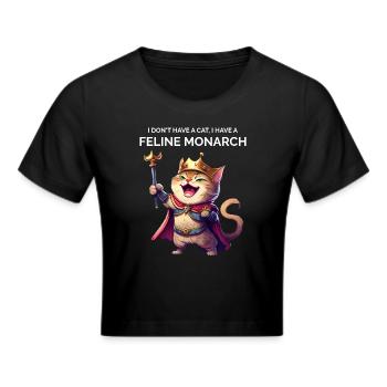 Pet Owner Cat Lover - Cropped T-Shirt - black - Front - Marisol (170cm)