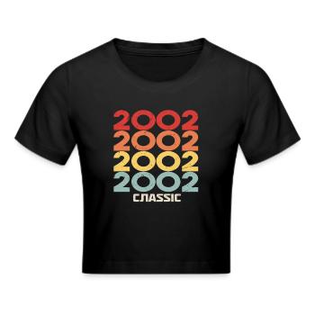 2002 Anniversaire dans le style vintage classique 2002 - Crop top - noir - Devant - Marisol (170cm)