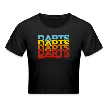 Dartspieler Darts Dart - Frauen Cropped T-Shirt - Schwarz - Vorne - Marisol (170cm)