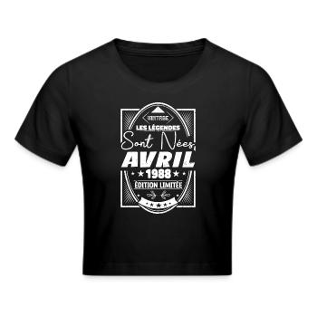 Avril 1988 - Crop top - noir - Devant - Marisol (170cm)