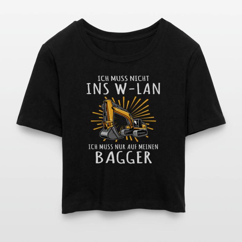 Baggerführer Bagger Baggerfahrer Frauen Cropped T-Shirt