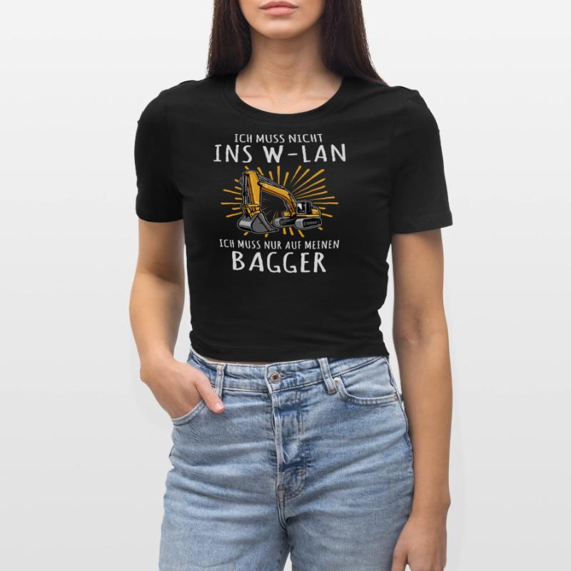 Baggerführer Bagger Baggerfahrer Frauen Cropped T-Shirt