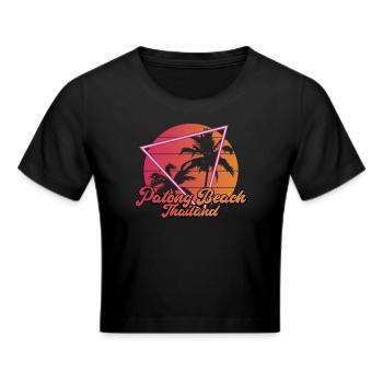 Reise nach Thailand Patong Beach Thailand - Frauen Cropped T-Shirt - Schwarz - Vorne - Marisol (170cm)