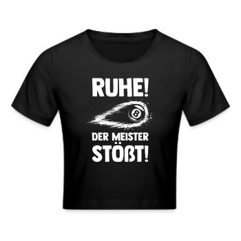 Snooker Billardtisch Billiard Billard - Frauen Cropped T-Shirt - Schwarz - Vorne - Marisol (170cm)
